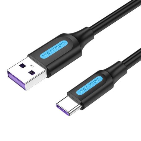 USB 2.0 A to USB-C Cable Vention CORBG 5A 1.5m Black PVC