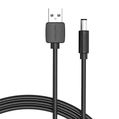   Power Cable USB 2.0 to DC 5.5mm Barrel Jack 5V Vention CEYBD 0,5m (black)