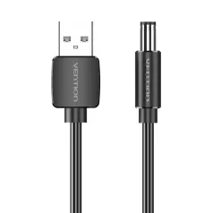   Power Cable USB 2.0 to DC 5.5mm Barrel Jack 5V Vention CEYBD 0,5m (black)
