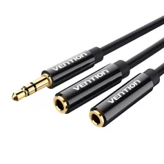   Audio Splitter 3.5mm Male to 2x 3.5mm Female Vention BBSBY 0.3m Black