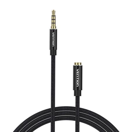 Cable Audio TRRS 3.5mm Male to 3.5mm Female Vention BHCBG 1,5m Black