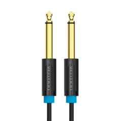 Audio Cable TS 6.35mm Vention BAABD 0.5m, Black