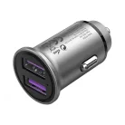 Autótöltő 2x USB Vention FFEH0 30W szürke