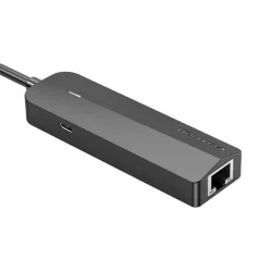   Hub USB 2.0 3-Port with Ethernet Adapter 100Mbps Vention CHPBB 0.15m, Black
