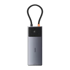   Baseus Adapter Hub 10 az 1-ben USB-C - 2x HDMI, USB-C, 3xUSB-A, RJ45, SD/TF, PD (szürke)
