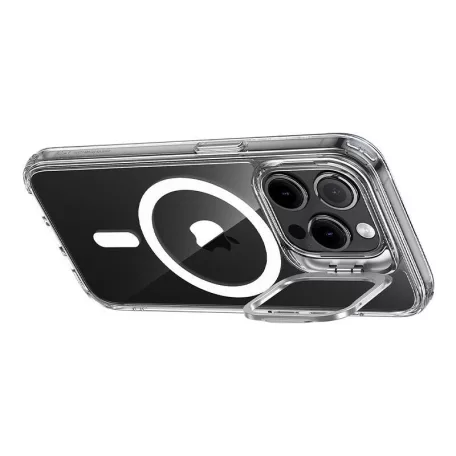 ESR Classic hibrid tok állvánnyal iPhone 15 Pro készülékhez, Magsafe (átlátszó)