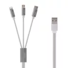 Remax Kerolla 3in1 USB kábel, 1m (fehér)