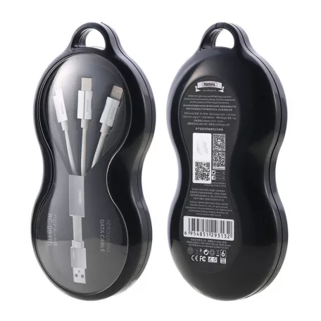 Remax Kerolla 3in1 USB kábel, 1m (fehér)