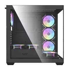   Darkflash DS900 számítógépház (fekete) + 7 ARGB ventilátor