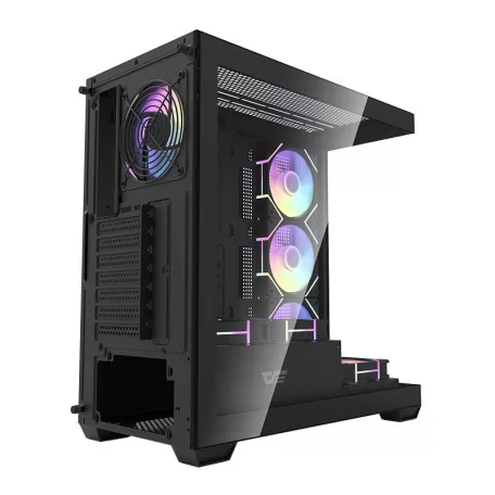 Darkflash DS900 számítógépház (fekete) + 7 ARGB ventilátor