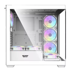   Darkflash DS900 számítógépház (fehér) + 7 ARGB ventilátorok