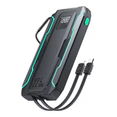   Powerbank Joyroom JR-L017 10000mAh, 22.5W, Lightning + USB-C kábellel (fekete)