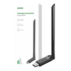 UGREEN 90339 külső hálózati USB adapter (fekete)