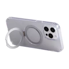  Mágneses telefonvédő tok tartóval Joyroom JR-BP004 iPhone 15 Pro készülékhez (átlátszó)