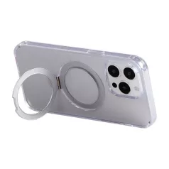   Mágneses telefonvédő tok tartóval Joyroom JR-BP004 iPhone 15 készülékhez (átlátszó)