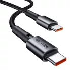 Autótöltő McDodo CC-7493 65W Mini fehér USB-C kábel E-mark chippel 1m 100W (fekete)