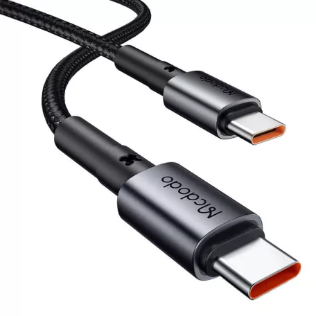 Autótöltő McDodo CC-7493 65W Mini fehér USB-C kábel E-mark chippel 1m 100W (fekete)