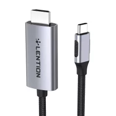   Lention CU707 USB-C és HDMI 2.0 kábel, 4K60Hz, 1Gbps, 3m (szürke)