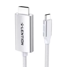   Lention CU707 USB-C to HDMI 2.0 cable,  4K60Hz, 1Gbps, 3m (silver)