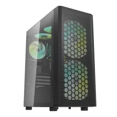   Darkflash DK360 számítógépház + 3 ARGB ventilátor (fekete)