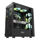 Darkflash DK360 számítógépház + 3 ARGB ventilátor (fekete)
