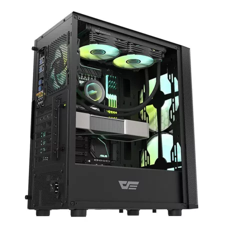 Darkflash DK360 számítógépház + 3 ARGB ventilátor (fekete)