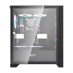   Darkflash DRX70 Glass számítógépház + 4 RGB ventilátor (fekete)
