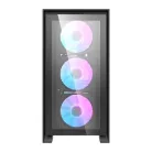 Darkflash DRX70 Glass számítógépház + 4 RGB ventilátor (fekete)