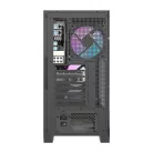 Darkflash DRX70 Glass számítógépház + 4 RGB ventilátor (fekete)