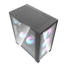 Darkflash DRX70 Glass számítógépház + 4 RGB ventilátor (fekete)