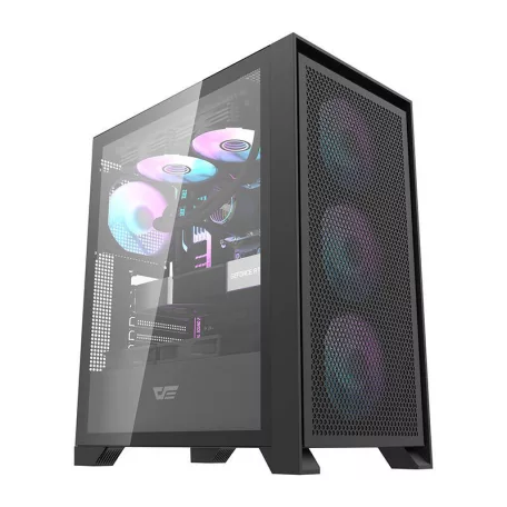 Darkflash DRX70 Mesh számítógépház + 4 RGB ventilátor (fekete)