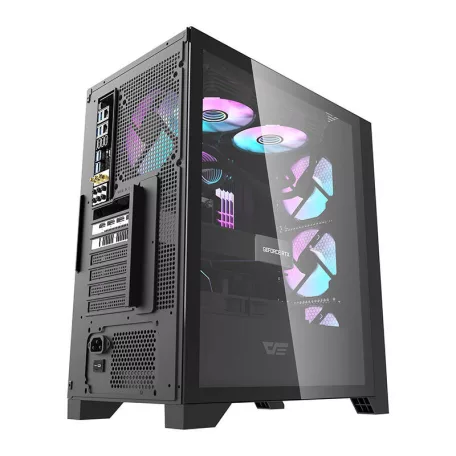Darkflash DRX70 Mesh számítógépház + 4 RGB ventilátor (fekete)