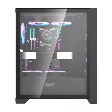 Darkflash DRX70 Mesh számítógépház + 4 RGB ventilátor (fekete)