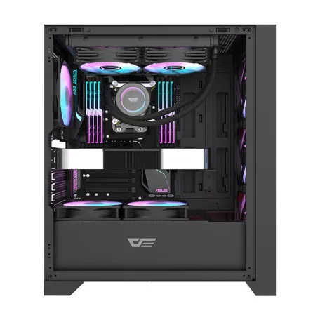 Darkflash DRX70 Mesh számítógépház + 4 RGB ventilátor (fekete)