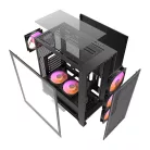 Darkflash DRX70 Mesh számítógépház + 4 RGB ventilátor (fekete)
