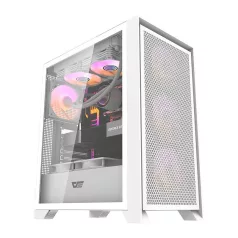   Darkflash DRX70 Mesh számítógépház + 4 RGB ventilátor (fehér)