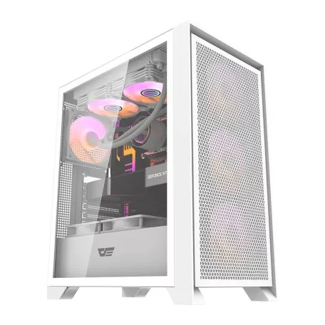 Darkflash DRX70 Mesh számítógépház + 4 RGB ventilátor (fehér)