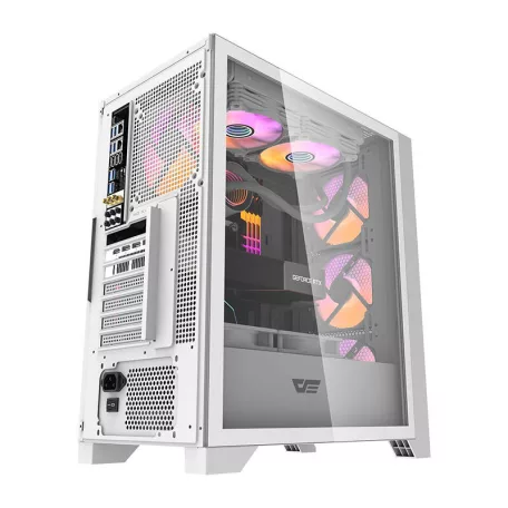 Darkflash DRX70 Mesh számítógépház + 4 RGB ventilátor (fehér)