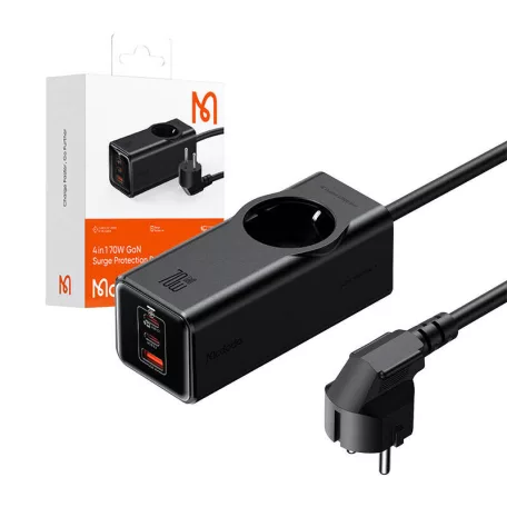 Power Strip GaN McDodo CH-4620 EU 70W, 2x USB-C, 1x USB (fekete)