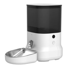 Automatic Pet Feeder with metal bowl Dogness (white)