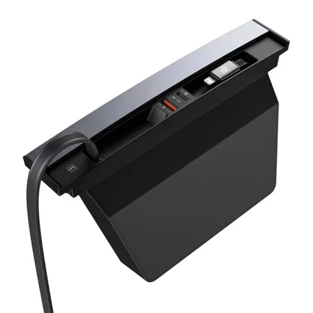 Hub Baseus T-Space USB-C villámkábellel Tesla autókhoz (fekete)
