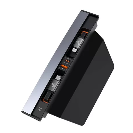 Hub Baseus T-Space USB-C villámkábellel Tesla autókhoz (fekete)
