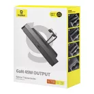 Hub Baseus T-Space USB-C villámkábellel Tesla autókhoz (fekete)