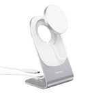 Choetech T518-F+H046 vezeték nélküli töltő állvánnyal, 15W (fehér)