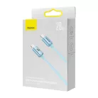 USB-C és iP kábel Baseus Crystal Shine, 20W, 1,2m (kék)