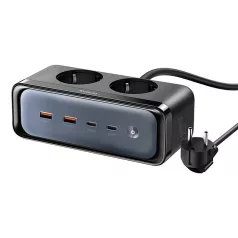   Power strip with 2 outlets 6in1, 2x USB-C, 2x USB-A Mcdodo CH-4610, EU (black)