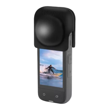 PULUZ szilikon lencsevédő Insta360 X4 / X5 (fekete)