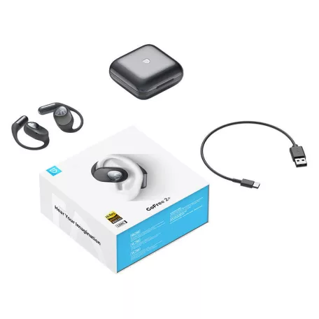 Soundpeats GoFree2+ TWS vezeték nélküli fülhallgató (fekete)