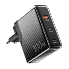 Essager ECT2CA-ZXB01-Z GaN USB-A, 2xUSB-C 100W fali töltő (fekete)