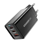 Essager ECTAC-KSB01-Z GaN 2xUSB-C, USB-A fali töltő, 67W (fekete)